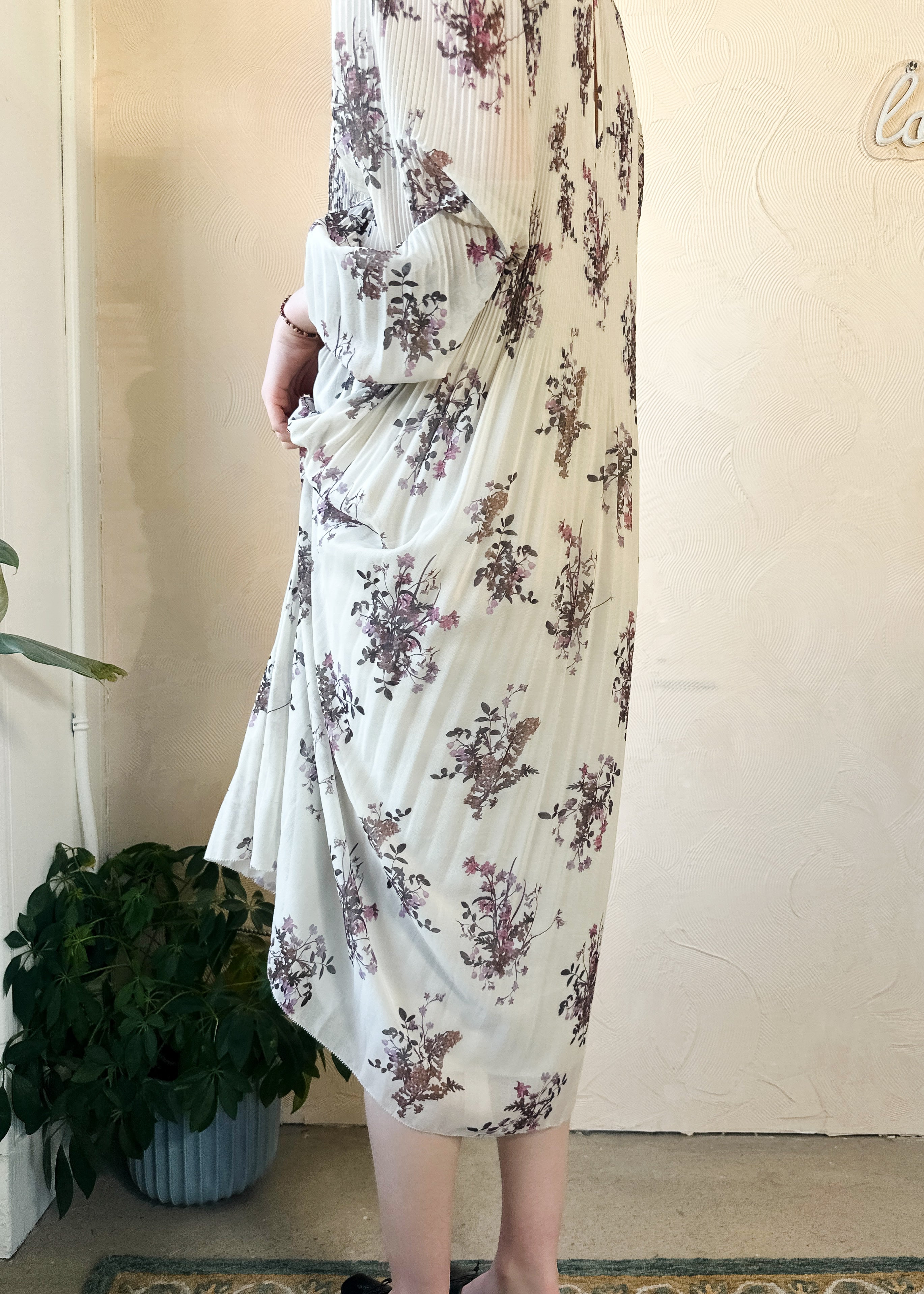 wilfred daydreamer midi dress wilfred aritzia daydreamer dress green floral size L brand new